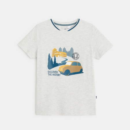 Avis T-shirt manches courtes motif Italie blanc garçon OKAIDI 1