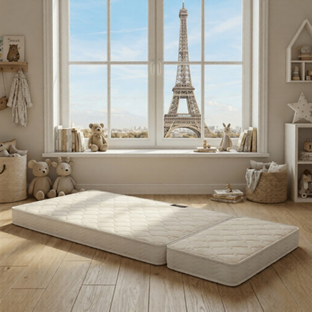 Matelas Enfant Atelier De Morphée – 70x160 Cm, Latex Haute Résilience 60kg, épaisseur 10 Cm, Soutien Médium, Fabriqué En France