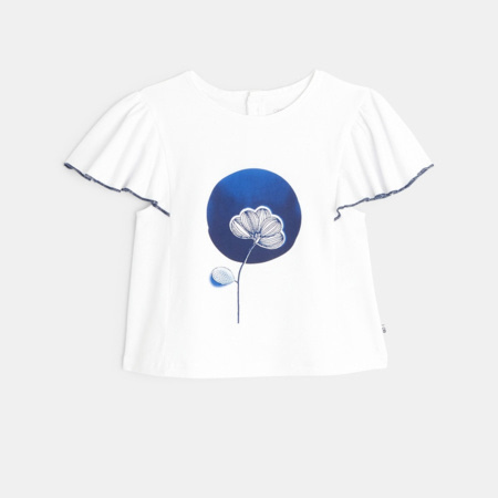 Avis T-shirt à volants motif fleur bébé fille OBAÏBI 1