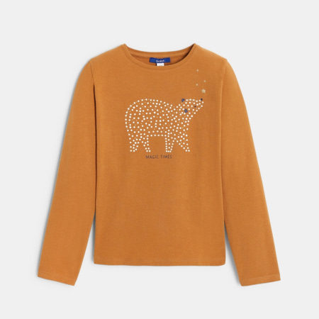 Avis T-shirt manches longues à motif pailleté OKAIDI 1