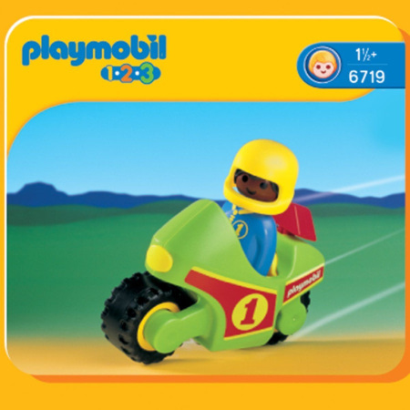 Playmobil 1.2.3 - Pilote / moto de course PLAYMOBIL 1
