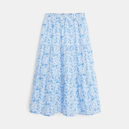 Jupe longue imprim?�e bleue fille OKAIDI : Comparateur, Avis, Prix