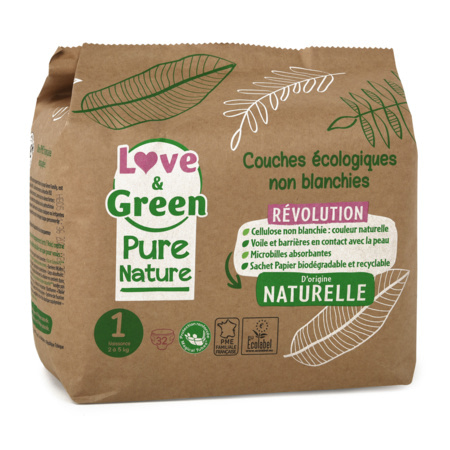 Couches écologiques Love & Green Pure Nature LOVE AND GREEN 1