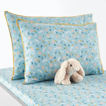 Lot 2 Taies D'Oreiller Bébé 30x50 Cm 100% Coton – Motif Animaux Mignons, Fermeture Enveloppe, Lavable Machine