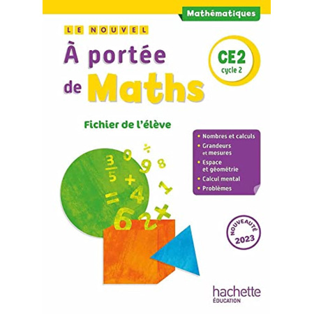 Avis Le nouvel - À portée de maths CE2 - Fichier élève - Ed. 2023 Hachette Éducation 1