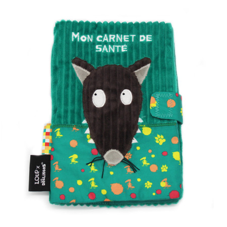 LES DÉGLINGOS Protège Carnet De Santé Cyranos Le Renard Jaune Moutarde - 25x18 Cm, Ultra Doux Avec Fermeture Scratch