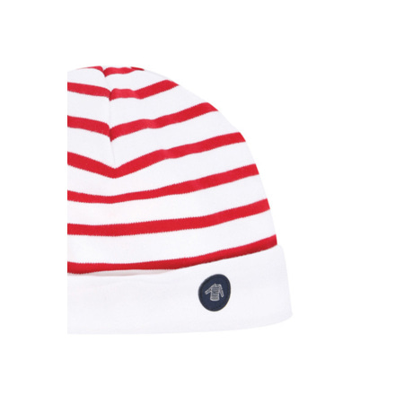 Avis Bonnet "Morgan" Kids - Coton Épais - Blanc/Braise ARMOR-LUX 2