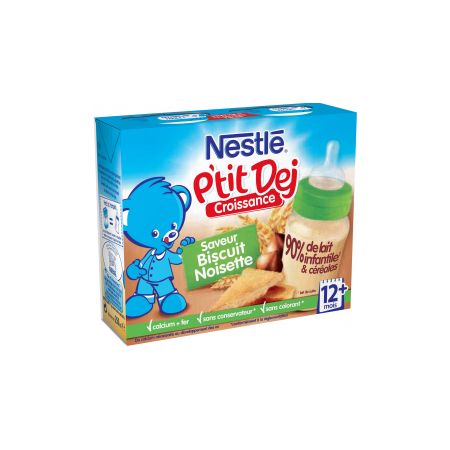 Avis Nestlé P'tit Dej - Brique lait & céréales biscuit noisette NESTLÉ 1