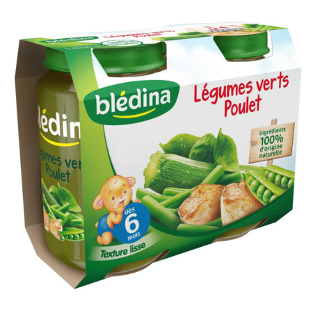 Pot Légumes verts Poulet 2x200g BLEDINA : Comparateur, Avis, Prix