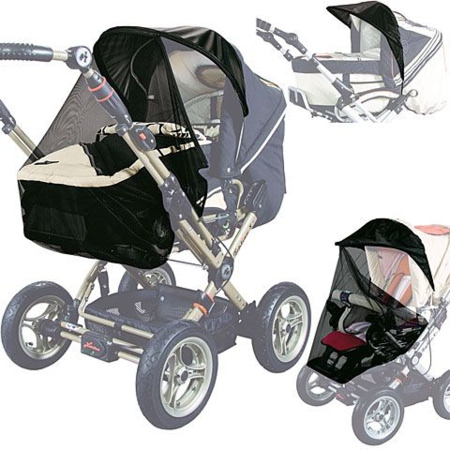 Moustiquaire Berceau Liemuao Universelle - Anti-Insectes Et UV - Double Fermeture Éclair - Gris - Pour Lit Bébé