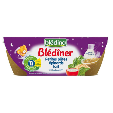 Blédîner - Petites pâtes, épinards et lait (dès 8 mois) BLEDINA :  Comparateur, Avis, Prix