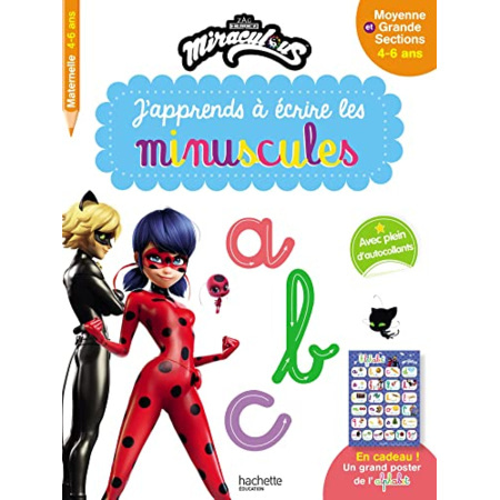 Avis Miraculous - J'apprends à écrire les minuscules PS - MS (3-5 ans) Hachette Éducation 1