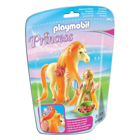 Princesse Mimosa avec cheval à coiffer PLAYMOBIL 1