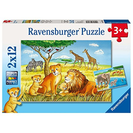 Avis Puzzle - Éléphant, lion etc - 2x12 pièces RAVENSBURGER 1