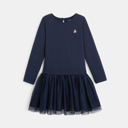 Robe Fille Okaidi - Taille 10 Ans (140 Cm) - Gris - Sans Manches - Occasion Très Bon état