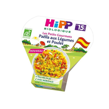 Paëlla aux Légumes et Poulet - dès 15 mois HIPP : Comparateur