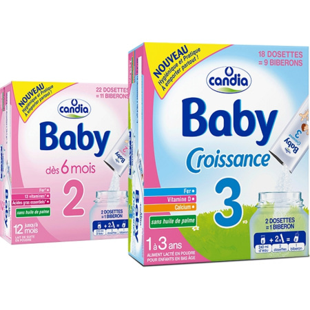 Lait Baby Croissance en dosettes CANDIA : Comparateur, Avis, Prix