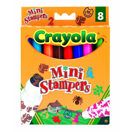 Feutres tampon lavables Motifs divers - Mini stampers Crayola x 8
