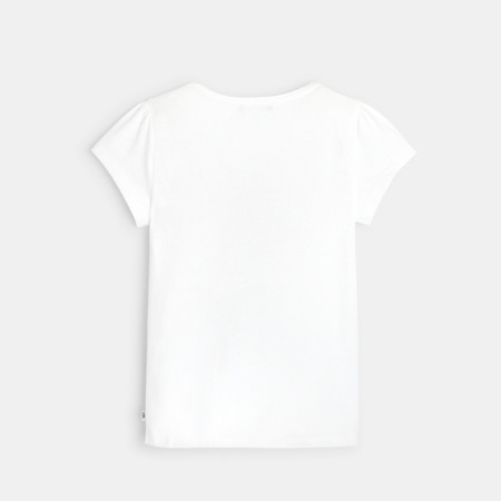 Avis T-shirt velours et sequins blanc fille OKAIDI 4