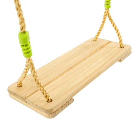 TP Toys Siège De Balançoire Rapide Vert – Balançoire Traditionnelle En Corde Ergonomique Dès 3 Ans