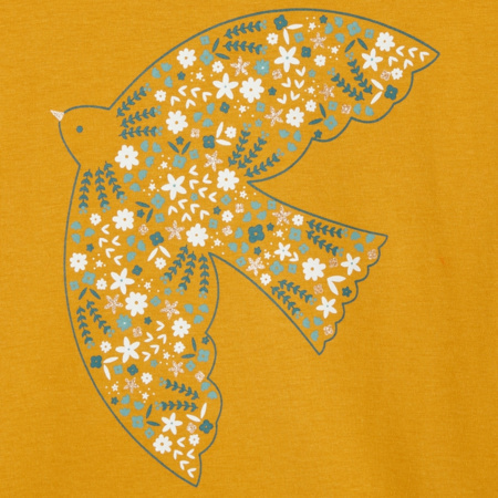Avis T-shirt manches longues motif colombe jaune fille OKAIDI 2