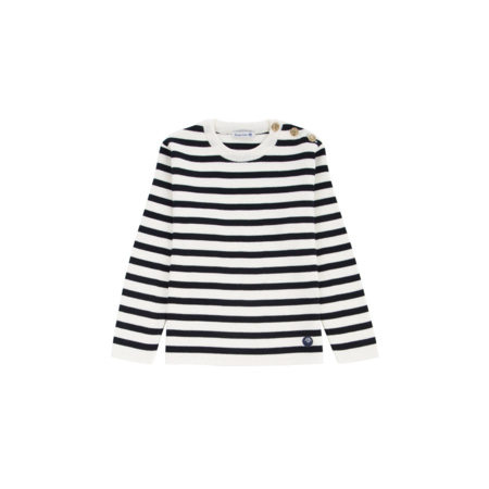 Avis Pull marin rayé "Riec" Kids - laine - Nature/Navire ARMOR-LUX 1
