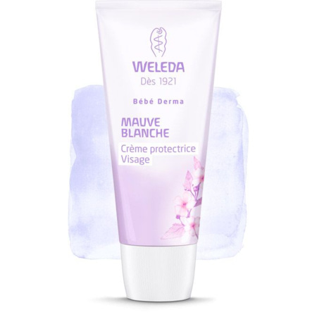 Crème protectrice visage à la mauve blanche bio Bébé Derma WELEDA 1