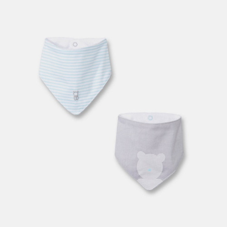 Avis Bavoirs triangle assortis (par 2) bébé garçon OBAÏBI 1