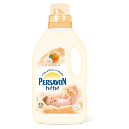 Lessive Bébé pur savon de Marseille et lait d'abricot PERSAVON