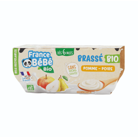 Avis Brassé Pomme Poire sans sucres ajoutés - 4x100g - A partir de 6 mois FRANCE BEBE BIO 1