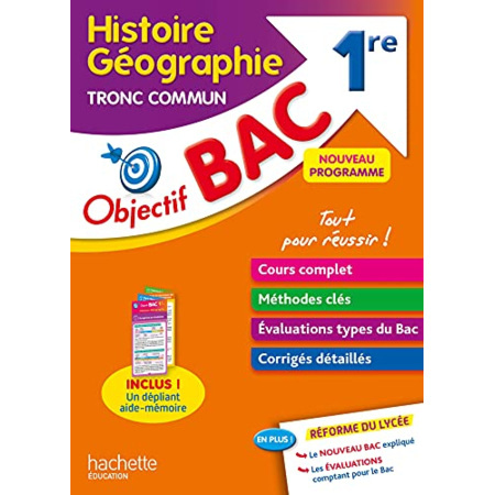 Avis Objectif BAC Histoire-géographie Tronc commun 1re Hachette Éducation 1