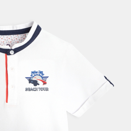 Avis T-shirt polo manches courtes blanc garçon OKAIDI 2