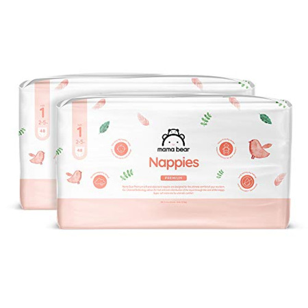 Couches Mama Bear Premium Taille 6+ - 120 Pièces (2x60), Ultra Absorbantes, Pour Bébés 16kg Et Plus