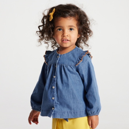 Avis Blouse denim à volants OBAÏBI 1