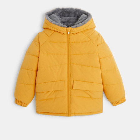 Doudoune paisse r versible jaune fille OKAIDI Comparateur Avis