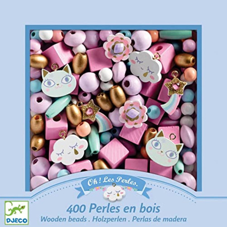 Avis Set de 400 perles en bois Arc-en-ciel DJECO 4