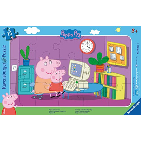Avis Puzzle - Peppa Pig - Devant l'ordinateur - 15 pièces RAVENSBURGER 1