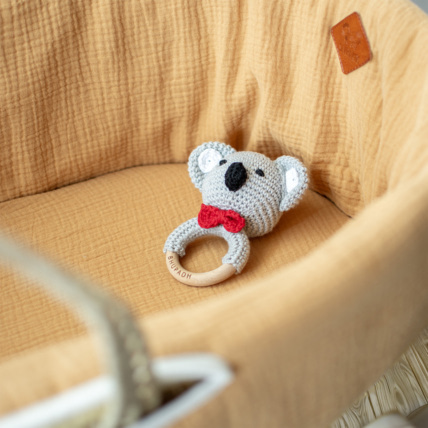 Avis Hochet en coton tricot et bois naturel Sevira Kids 3