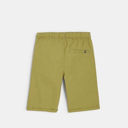 Avis Bermuda slim en toile unie vert garçon OKAIDI 3