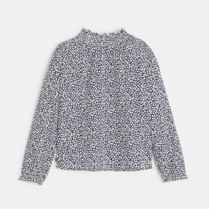 Avis T-shirt imprimé à col montant bleu fille OKAIDI 3