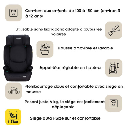 Avis Siège auto réglable i-Size VEGA FreeON 7