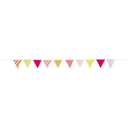 Avis Guirlande d'anniversaire fantaisie à triangles multicolores Prémaman 1