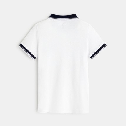 Avis Polo maille piquée manches courtes blanc garçon OKAIDI 4
