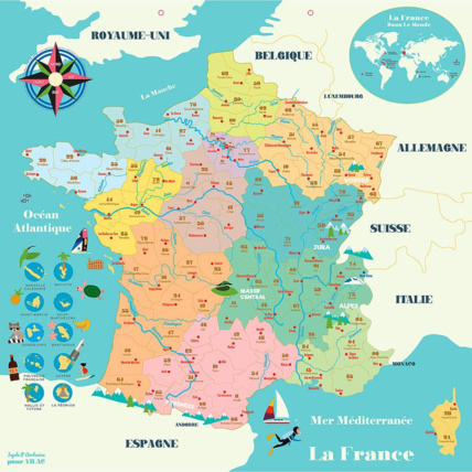 Avis Carte de France magnétique Ingela P. Arrhenius VILAC 2