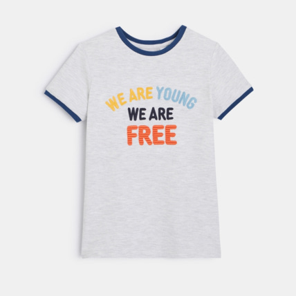 Avis T-shirt "We are young, we are free" gris garçon OKAIDI 2