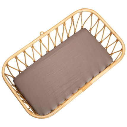 Avis Drap housse berceau en gaze de coton à carreaux Sevira Kids 5