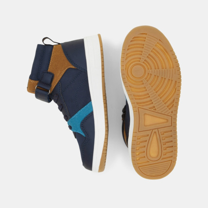 Avis Basket montante lacet et scratch bleues garçon OKAIDI 3