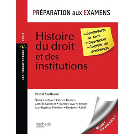 Avis Préparation aux examens - Histoire du droit et des institutions Hachette Éducation 1