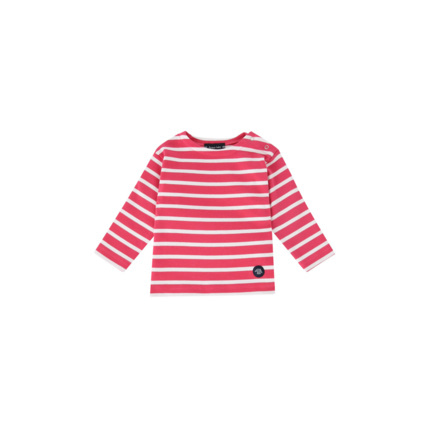 Avis Marinière bébé - coton épais - Raspberry/Blanc ARMOR-LUX 1
