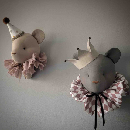 Avis Trophée mural enfant en lin, Ours Charles Sevira Kids 4
